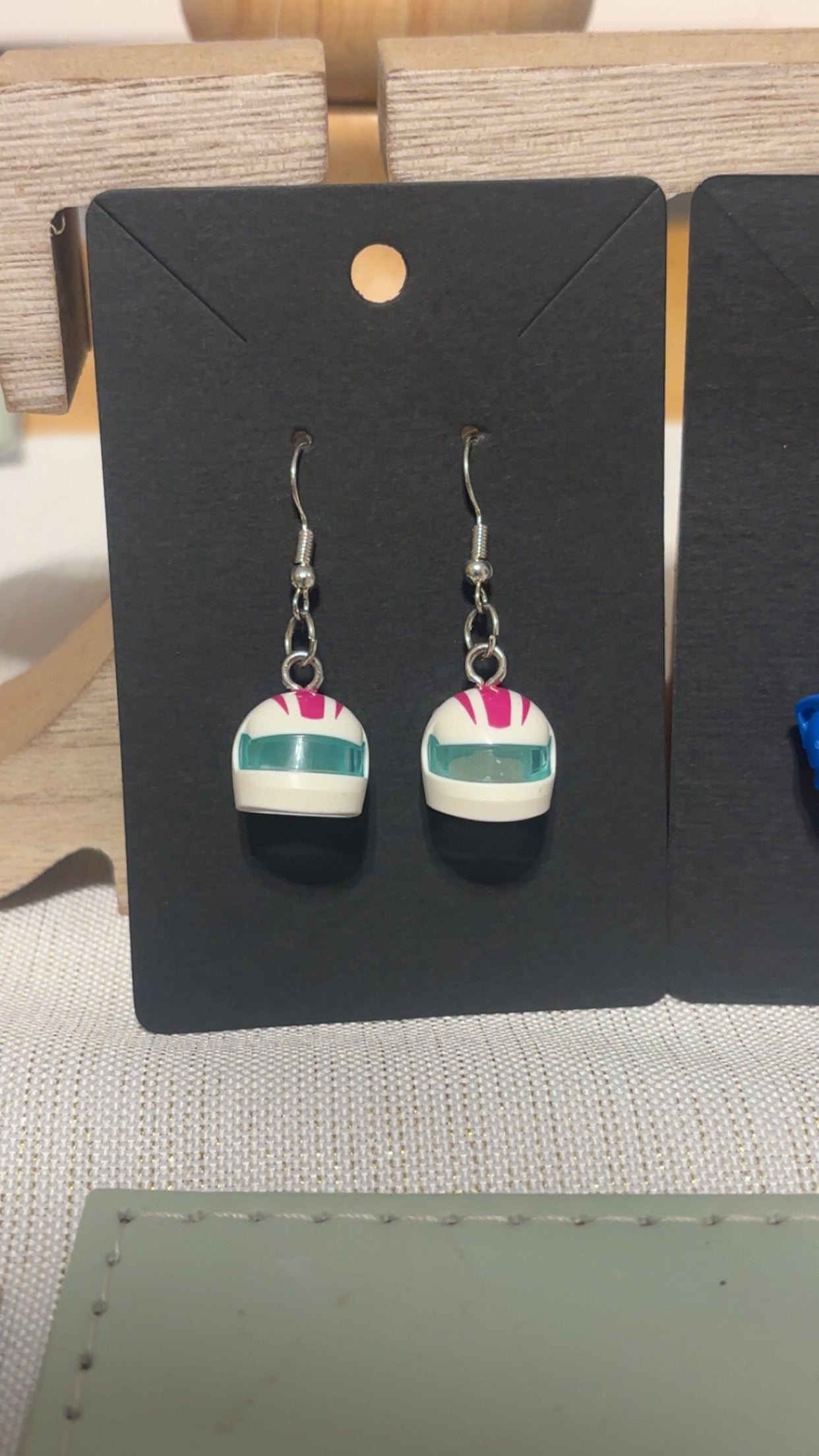Lego F1 Helmet Earrings