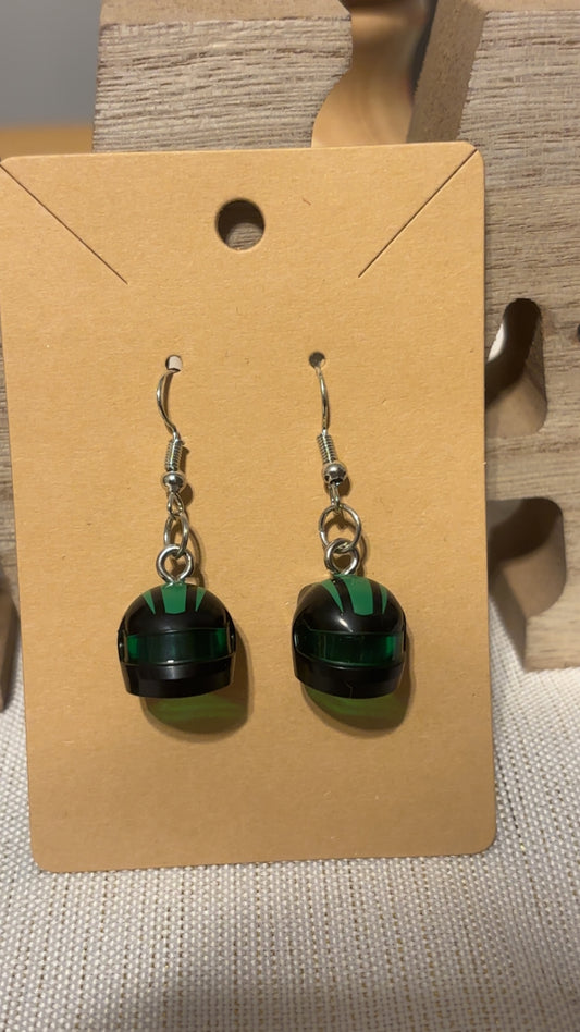 Lego F1 Helmet Earrings