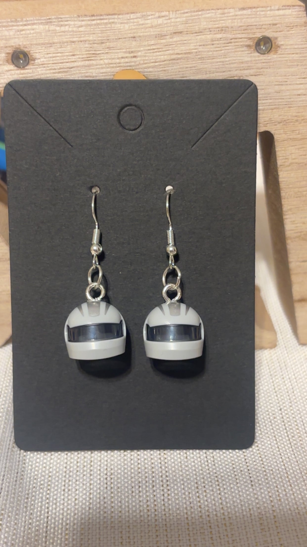 Lego F1 Helmet Earrings