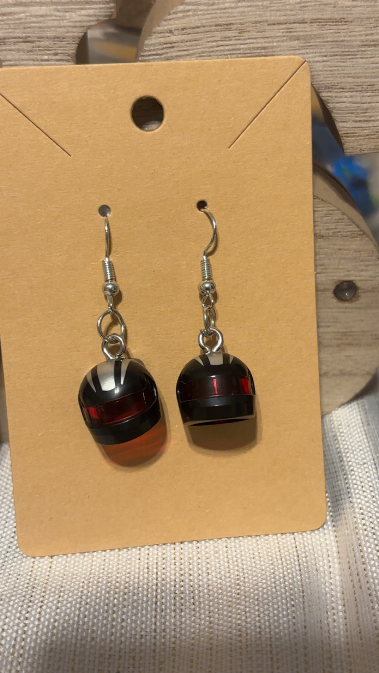 Lego F1 Helmet Earrings